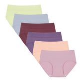 Lot de 6 slips en coton taille moyenne pour adolescente
